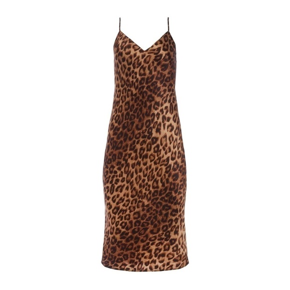 L'AGENCE Jodie Silk Slipdress in Cheetah Print size XS - Picture 4 of 9